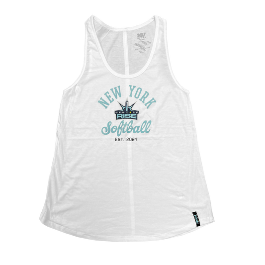 The New York Rise Ladies Tank - White