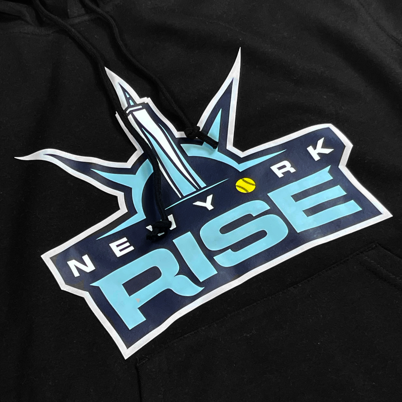 The New York Rise - Classic Front Pouch Hoodie - Black