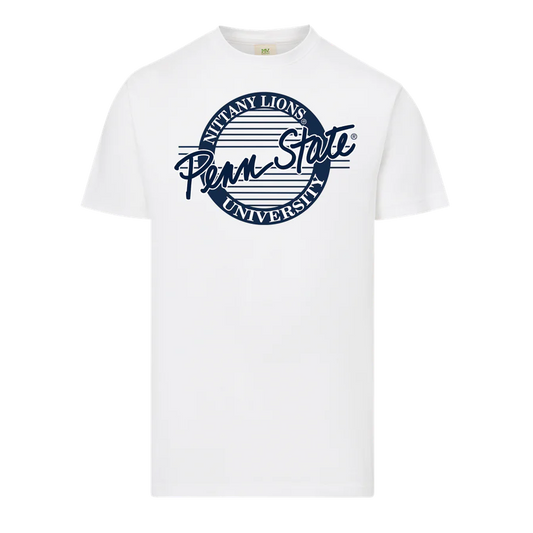 Penn State Retro Circle Tee White